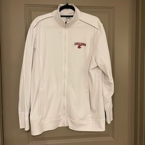 Plus size, Washington state university zip up, white, 3x